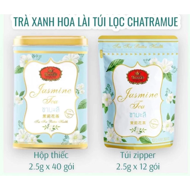 Bột Trà Xanh Hoa Lài Cao Cấp nội địa Thái Lan ChaTraMue