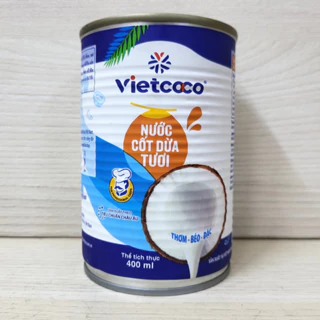 (VCC lon 400ml) NƯỚC CỐT DỪA TƯƠI VIETCOCO Coconut Cream (HALAL)