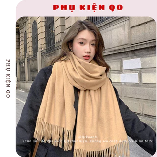 Khăn Quàng Cổ Khổ To Chất Liệu Cashmere Mềm Mịn Size 77x200Cm