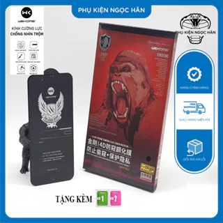 Kính Cường Lực KINGKONG Full Màn Chống Nhìn Trộm Chính Hãng Cho iphone từ 7Plus/8Plus/X/Xs Max/11/12/13/14/15 ProMax