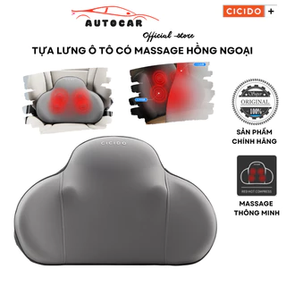 Gối tựa lưng ô tô cao cấp mẫu mới có Massage nhập khẩu chính hãng CICIDO