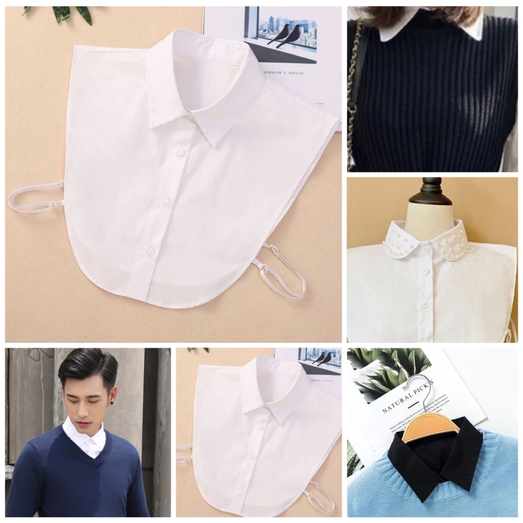 Cổ áo sơ mi nam nữ giả, hàng chuẩn đẹp đóng hộp
