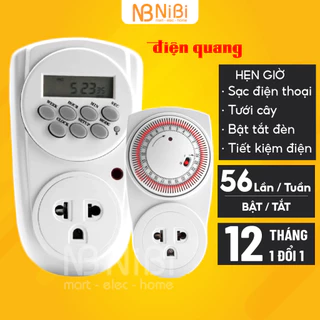 Ổ cắm hẹn giờ thông minh Điện Quang DT08, Ổ điện hẹn giờ tự động bật tắt đèn, hẹn giờ sạc điện thoại, Bảo hành 12 tháng