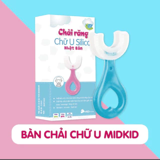 Bàn chải đánh răng chữ U midkid cho bé từ 2 tuổi, xoay 180 độ , massage răng, chất liệu nhựa mềm an toàn cho trẻ