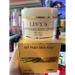 Kem Trắng Da Body Whitening Body Lotion Livy"s 250g