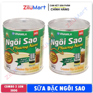 Sữa đặc Ngôi sao Phương Nam xanh lá (combo 2 lon) loại 380g