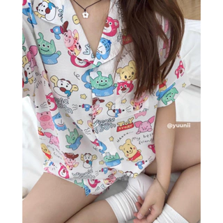 𝐂𝐚𝐫𝐭𝐨𝐨𝐧 𝐏𝐲𝐣𝐚𝐦𝐚 - Set đồ ngủ nữ pyjama mặc nhà hoạ tiết hoạt hình cute