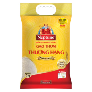 Gạo thơm thượng hạng Neptune nhãn vàng túi 5kg