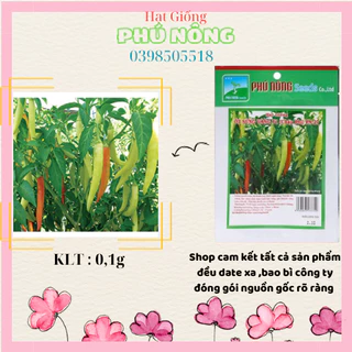 Hạt giống ớt sừng vàng F1 (Châu phi) Phú Nông Thịt Dày Cay Thơm gói 0,1g