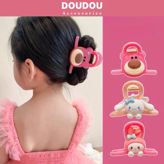 Phụ kiện kẹp tóc xinh Doudou Cặp tóc Kẹp càng cua gấu dâu Lotso cho bé gái 8cm phong cách Hàn Quốc thời trang ZJ047