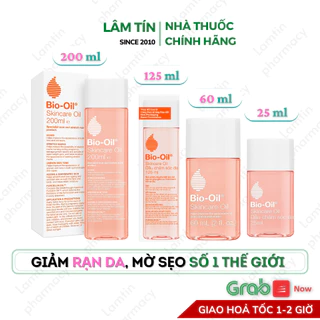 ✔(Chính Hãng) Bio Oil Giảm rạn da và làm mờ sẹo an toàn cho phụ nữ có thai và cho con bú Chai 25ml 60ml 125ml 200ml