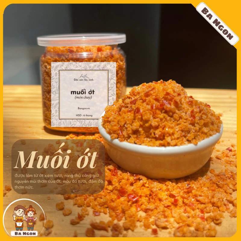 Muối gia vị tươi - 6 loại : muối tôm nguyên con, muối ớt chay, muối tiêu lốp… hàng date mới mỗi tuần