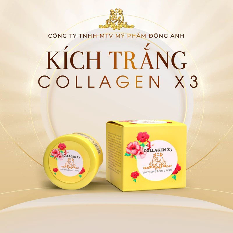 Kem Kích Trắng Collagen X3 Mỹ Phẩm Đông Anh Chính Hãng Kích Trắng Nâng Tông Dưỡng Sáng Da