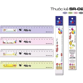 Thước kẻ 20cm thiên long - Chống trầy xước - Phù hợp với học sinh dân văn phòng học tập