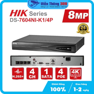 Đầu ghi hình camera IP 4 kênh HIKVISION DS-7604NI-K1(C)