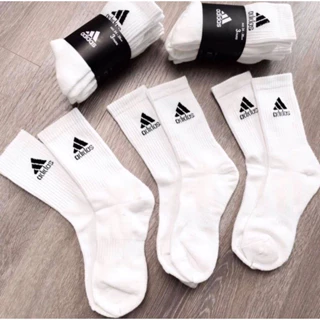 [DỆT KIM CAO CẤP] TẤT ADIDAS THỂ THAO CỔ CAO 3 SỌC ĐỆM DÀY XÙ ÊM CHÂN THẤM HÚT MỒ HÔI SPORT SOCKS