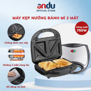 Máy Nướng Bánh Mì SONAKY, Máy Kẹp Bánh Sandwich, Rán Trứng, Máy Nướng Thịt Làm Đồ Ăn Sáng Đa Năng