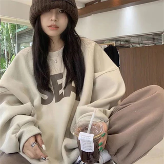 Áo hoodie nữ SOL chất nỉ lót bông siêu ấm, áo nữ mùa đông dáng dài cá tính