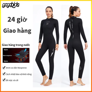 Đồ Bơi Giữ Nhiệt  3mm Bộ Đồ Bơi Lặn Một Mảnh Tay Dài Dày Đồ Bơi Dài Tay Nữ Wetsuit Nữ