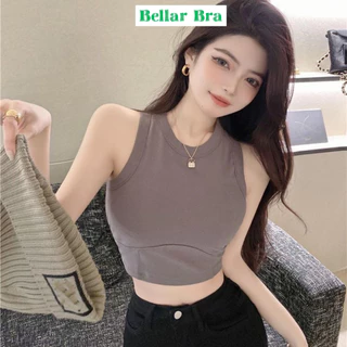 Áo ba lỗ   BellarBra Bra mút mỏng thấm hút tốt, thoáng mát, Áo croptop nữ cotton co dãn 4 chiều - B545