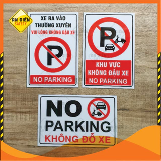 Biển mica Khu Vực Cấm Đậu Xe No Parking Office sign An Điền Safety
