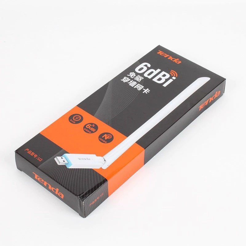 USB Thu Wifi TENDA U2 Cho Máy Tính Tốc Độ 150mbps 1 Anten 6 DBI