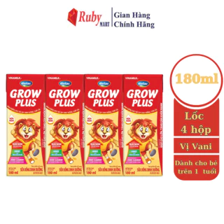 Lốc 4 hộp 180ml Sữa bột pha sẵn Dielac Grow Plus