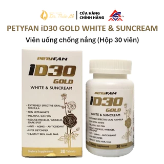 Viên Uống Chống Nắng Trắng Da ID30 Gold White & Suncream Hộp 30 Viên