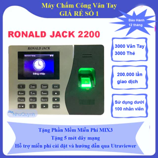 Máy quét vân tay và ID Card Hàng chính hãng Ronal Jack 2200 sử dụng cho dưới 100 nhân viên