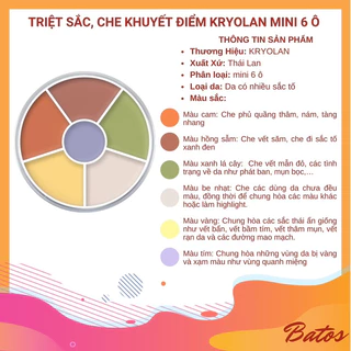 Che khuyết điểm triệt sắc kryolan 6 ô mini size độ phủ cao