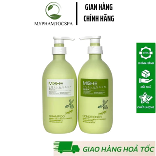 Bộ Dầu Gội Xả Mishe Collagen Phục Hồi Giảm Rụng Gàu Kiềm Dầu Myphamtocspa