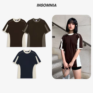 Áo Thun Phối INSOMNIA Basic Cotton 100% Unisex Form Rộng Tay Lỡ Oversize Local Brand