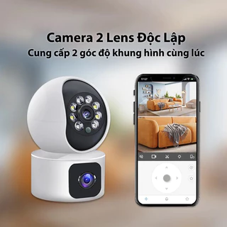 (BH 1 NĂM) Camera wifi YooSee 6.0Mpx 2 mắt xem 2 khung hình cùng lúc xoay 360° xem đêm CÓ MÀU, đàm thoại 2 chiều