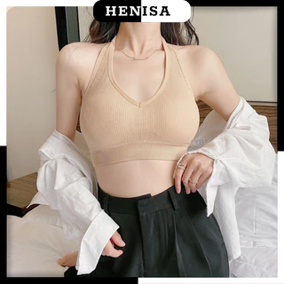 Áo Yếm Hở Lưng Form Croptop Nữ HENISA Có Đệm Mút Nâng Ngực Ôm Body Tôn Dáng B-608