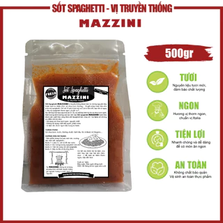 Sốt mì Ý Spaghetti - Xốt MAZZINI spaghetti, pizza, bit tet, tomatoe sauce ca chua Italia vị oregano - 500gr - 0.5kg