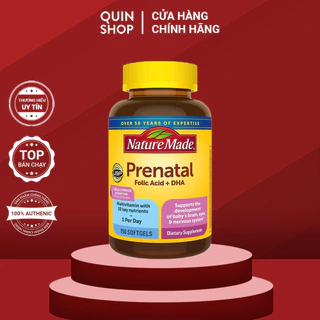 Viên Uống Vitamin Mẹ Bầu Nature Made Prenatal DHA 200mg