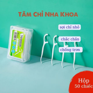 Tăm Chỉ Nha Khoa Tiệt Trùng Vệ Sinh Răng Miệng Chất Lượng Cao Hộp 50 Cái