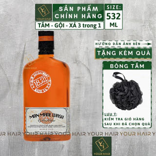 Noble Oud | Sữa TẮM GỘI XẢ 3 trong 1 | 18.21 Man Made Wash 3 in 1 - 532ml