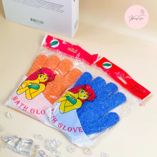 [Giao ngẫu nhiên màu] Găng Tay Tắm Bath Gloves Tẩy Tế Bào Chết Body