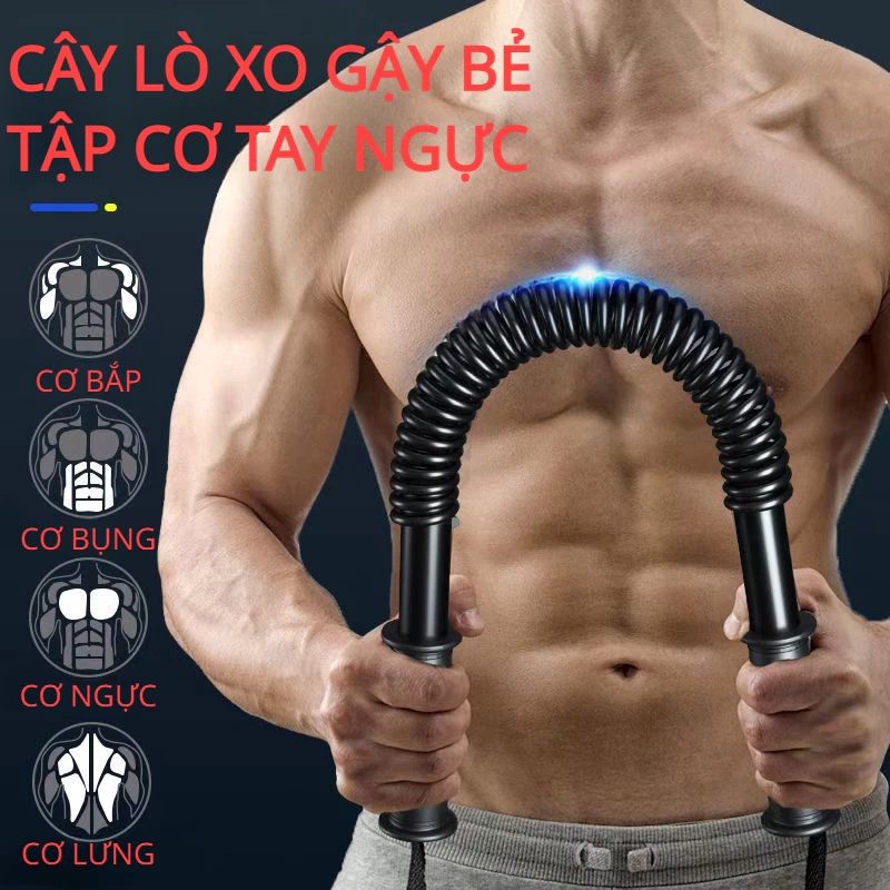 Gậy lò xo tập cơ tay cơ ngực lực bẻ 40kg 50kg 60kg 50kg 60kg Dụng cụ tập tay tập bụng tập gym thể dục thể thao tại nhà