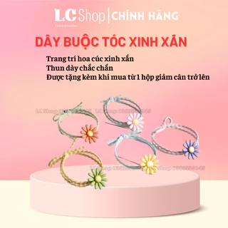 Dây Buộc Tóc Trang Trí Hoa Cúc Xinh Xắn, Dây Cột Tóc Hoa Cúc Phong Cách Hàn Quốc