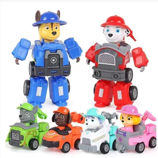 Đồ chơi chó cứu hộ Paw Patrol lắp ráp biến hình 2 trong 1 cho xe hơi bé thỏa sức vui chơi