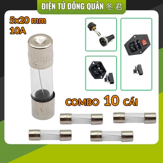 [HCM]   Cầu chì ống thủy tinh 5x20mm 10A combo 10 cái