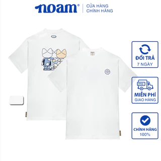 Áo thun Form rộng NOAM’s Choice Unisex 100% Cotton - Màu trắng