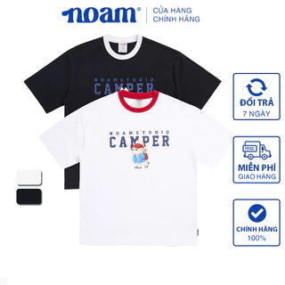 Áo thun Form rộng NOAM Camper Unisex 100% Cotton - Màu đen/trắng