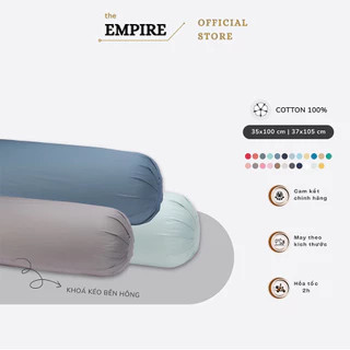 Vỏ gối ôm EMPIRE Cotton & Tencel màu trơn mát mịn khóa kéo  đủ mọi kích thước theo yêu cầu - Bình Châu Bedding & Decor