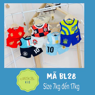 Mã BL28 [7-17kg] Ba Lỗ Quần Ngắn Thun Lạnh Thể Thao Bóng Đá Cho Bé Trai