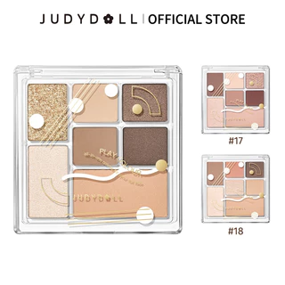 Bảng phấn trang điểm JUDYDOLL 7 ô tiện lợi đa năng Màu Sắc chất phấn lì lấp lánh mịn chống nước 8.5g