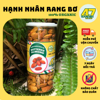 [Hạnh Nhân Rang Bơ Nguyên Vỏ 47 Garden] Hạt dinh dưỡng giá trị từ Mỹ, Ngon giòn tốt cho sức khỏe, Hỗ trợ giảm cân