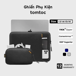 Túi Chống Sốc Tomtoc USA 360 Protective Kèm Túi Phụ Kiện Dành Cho Macbook M1/M2 13/14/15/16inch